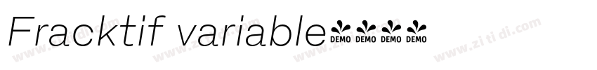 Fracktif variable字体转换